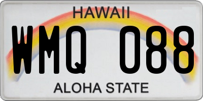 HI license plate WMQ088