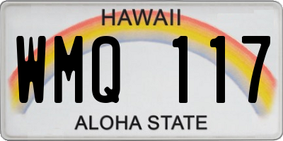 HI license plate WMQ117