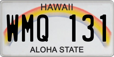 HI license plate WMQ131