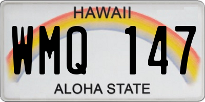 HI license plate WMQ147