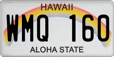HI license plate WMQ160