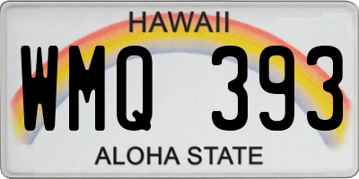 HI license plate WMQ393