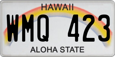 HI license plate WMQ423
