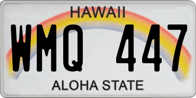 HI license plate WMQ447