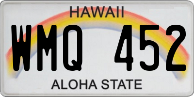 HI license plate WMQ452