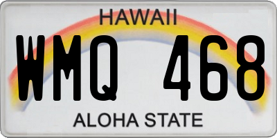 HI license plate WMQ468
