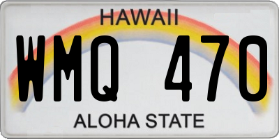 HI license plate WMQ470