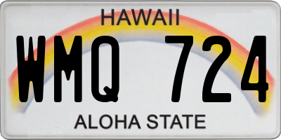 HI license plate WMQ724