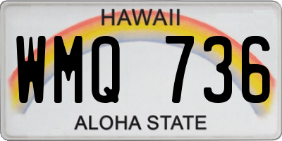 HI license plate WMQ736