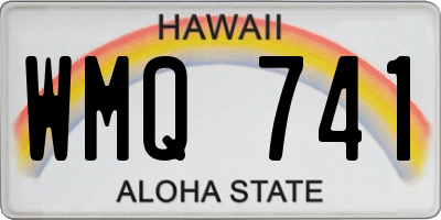 HI license plate WMQ741