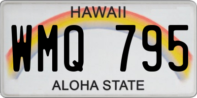 HI license plate WMQ795