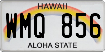 HI license plate WMQ856