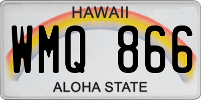 HI license plate WMQ866
