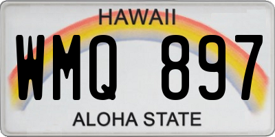 HI license plate WMQ897