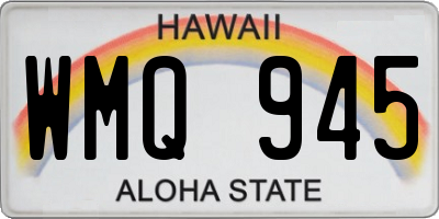 HI license plate WMQ945