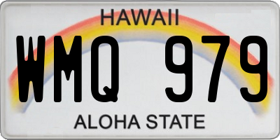 HI license plate WMQ979