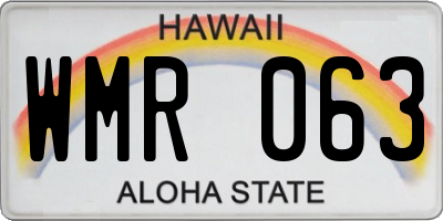 HI license plate WMR063