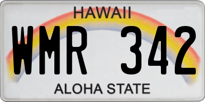 HI license plate WMR342