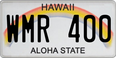 HI license plate WMR400