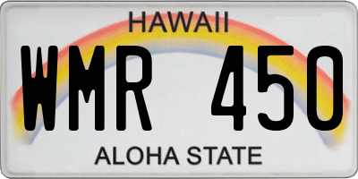 HI license plate WMR450