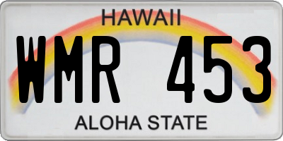 HI license plate WMR453
