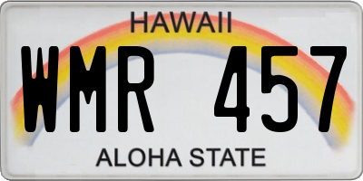 HI license plate WMR457