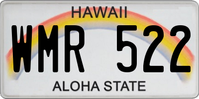 HI license plate WMR522