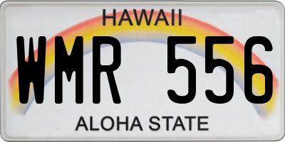 HI license plate WMR556