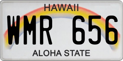 HI license plate WMR656