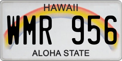 HI license plate WMR956