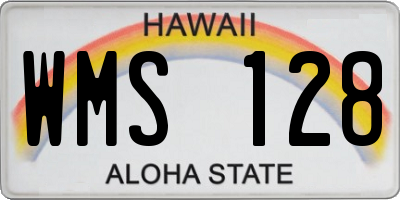 HI license plate WMS128