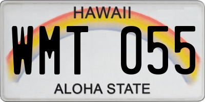HI license plate WMT055