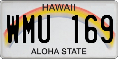 HI license plate WMU169