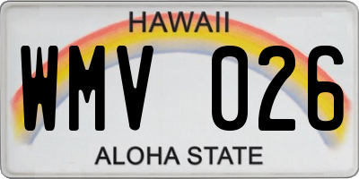 HI license plate WMV026