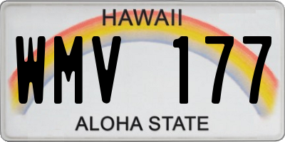 HI license plate WMV177