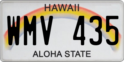 HI license plate WMV435