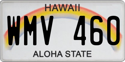 HI license plate WMV460