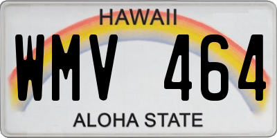 HI license plate WMV464