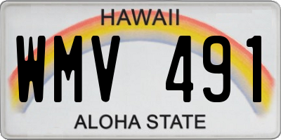 HI license plate WMV491