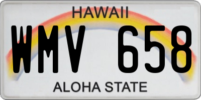 HI license plate WMV658