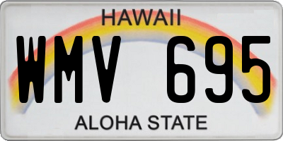 HI license plate WMV695