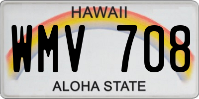 HI license plate WMV708