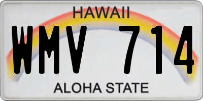 HI license plate WMV714