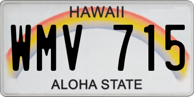 HI license plate WMV715