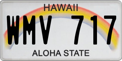 HI license plate WMV717
