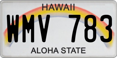 HI license plate WMV783
