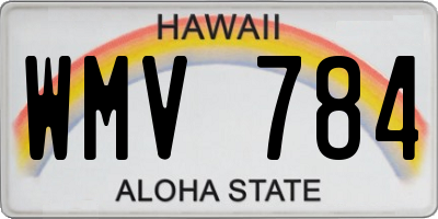 HI license plate WMV784