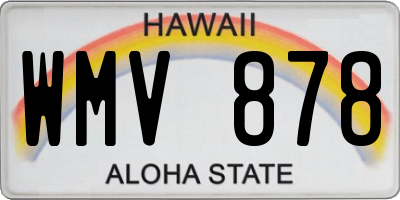 HI license plate WMV878