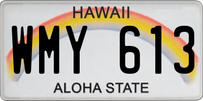 HI license plate WMY613