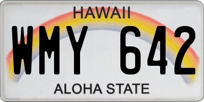 HI license plate WMY642